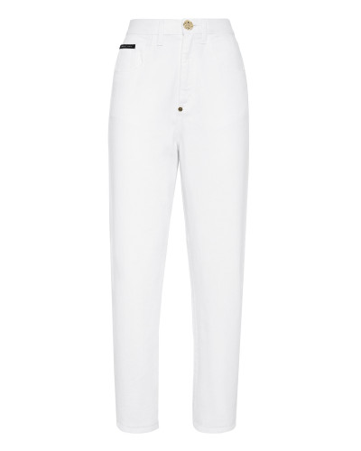 Denim Trousers Mom fit Hexagon