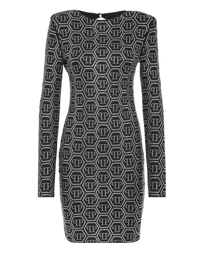 Mini Dress LS Monogram