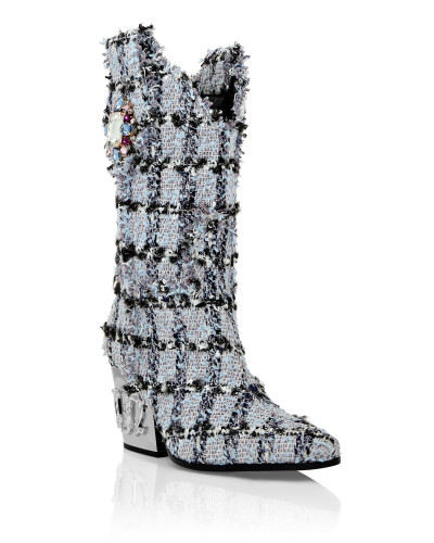 Cowboy Boots Mid Flat Gothic Plein