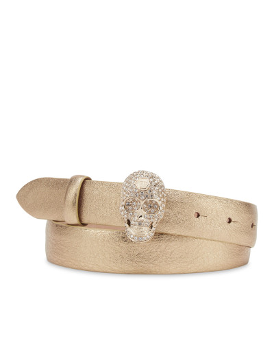 Leather Glitter Belt Skull