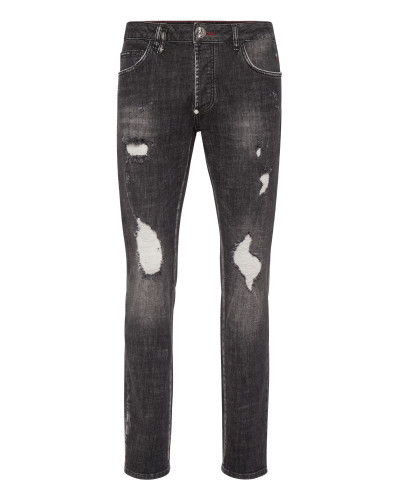 Denim Trousers Super Straight Cut Skull&Bones