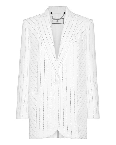 Cady Blazer Crystal Pinstripe