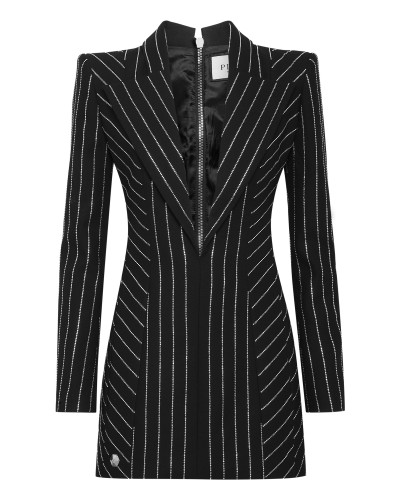 Cady Superfitted Dress Crystal Pinstripe
