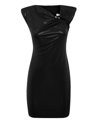 Padded Shoulder Mini Dress