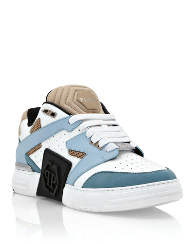 Mix Leather Lo-Top Sneakers