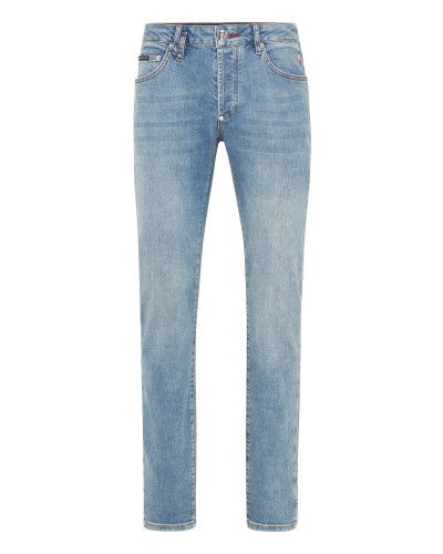 Denim Super Straight Cut Fit Trousers Cars Racing