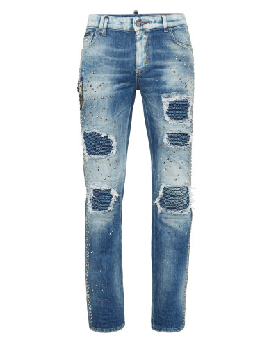 Denim Rock Star Fit Trousers Studs