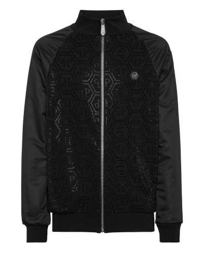 Jacket Jogging Nylon Inserts Monogram Strass