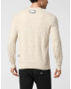Jacquard Silk Wool Pullover Round Neck LS Monogram