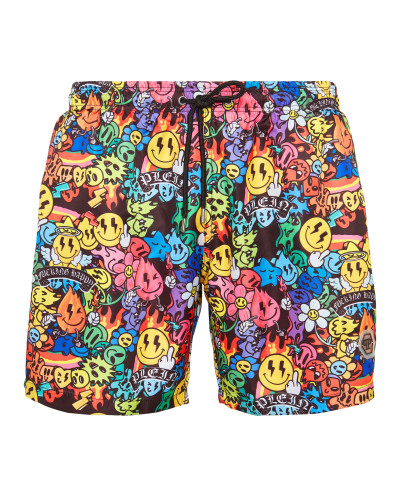 Jogging Printed Shorts Smile Plein