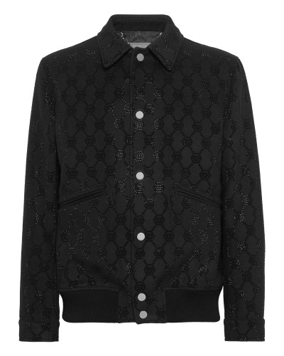 Wool Bomber LS Monogram