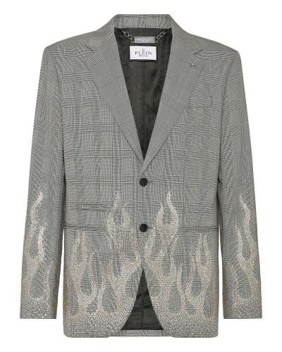 English Check Blazer LS Strass Flame