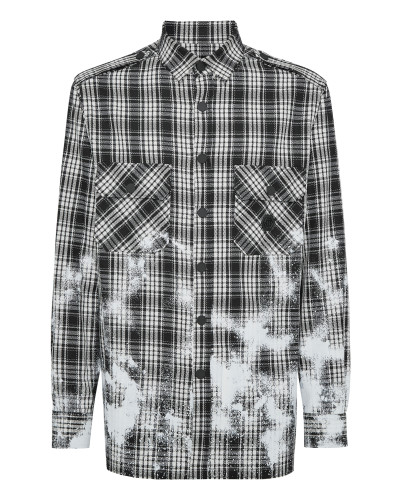 Padded Vintage Checked Military Overshirt LS Gothic Plein