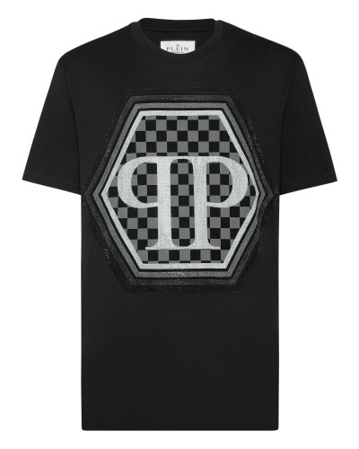 Jersey T-shirt Round Neck SS Strass Hexagon