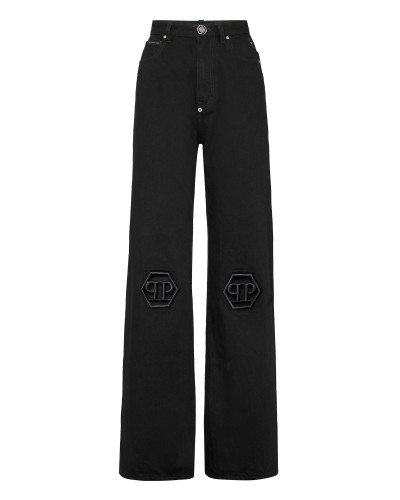 Denim Skater Fit Trousers Hexagon