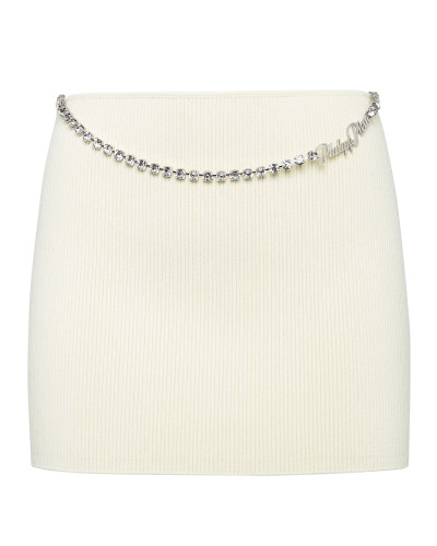 VISCOSE STRETCH MINI SKIRT SIGNATURE