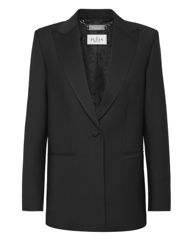 Wool Boyfriend Fit Blazer LS Smile