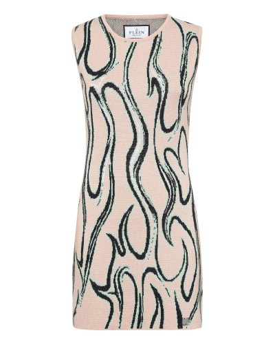 Minidress Jacquard Strass Flames