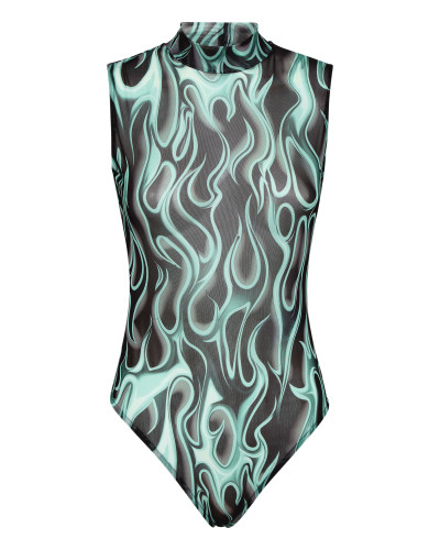 Tulle Body Sleeveless Flame