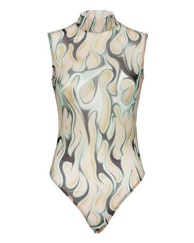 Tulle Body Sleeveless Flame