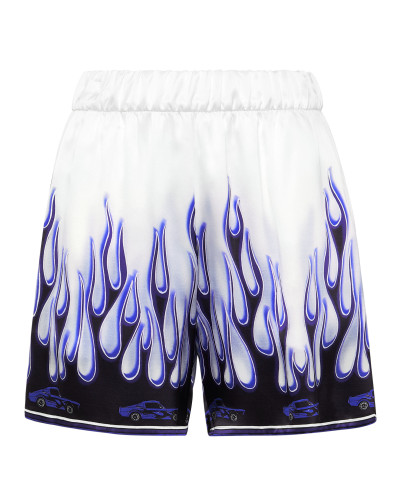 SATIN PIJAMA SHORTS  FLAMES