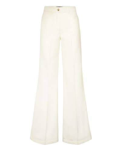 Wool Marine Low Waist Trousers