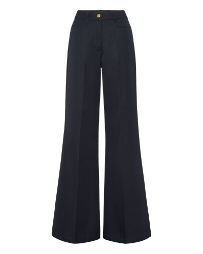 Wool Marine Low Waist Trousers