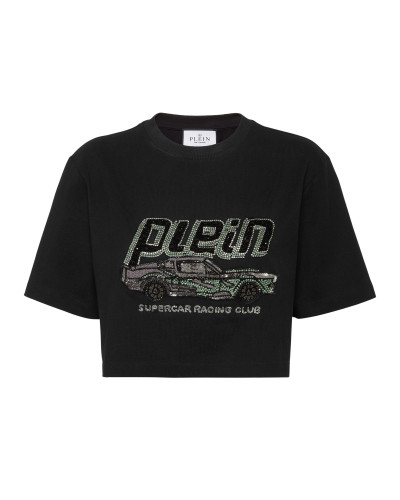 T-shirt Crop Plein Car