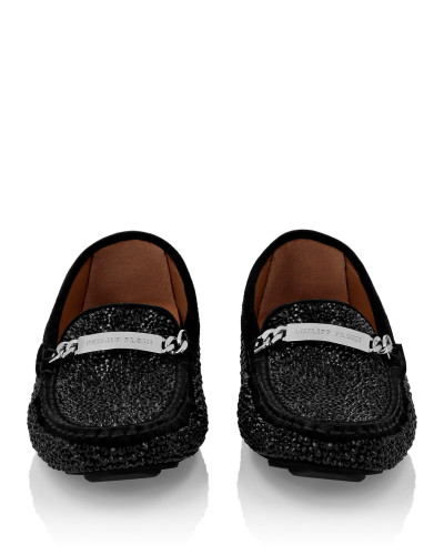 Suede Strass Moccasin