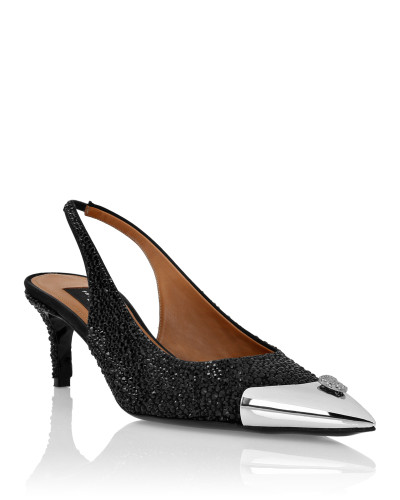 Satin Slingback Mix Strass