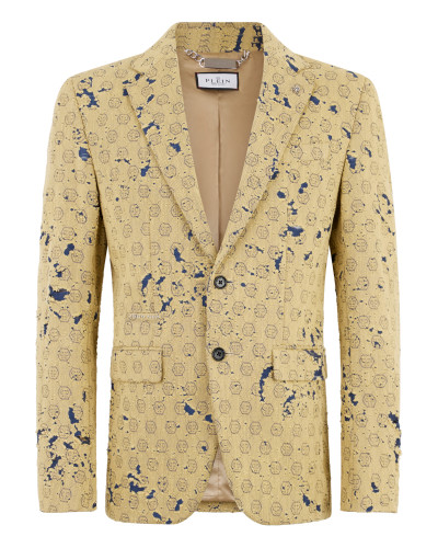 Destroyed Denim Jacquard Blazer Monogram
