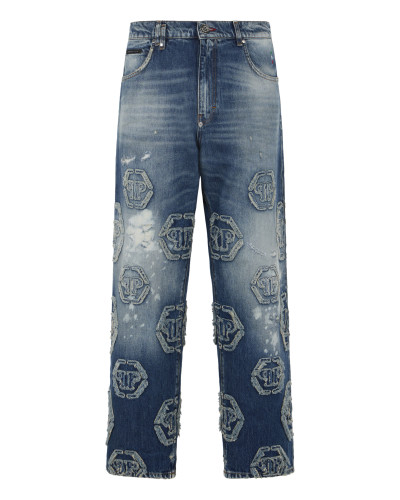 Beach Boy Jeans Raw Edge Monogram