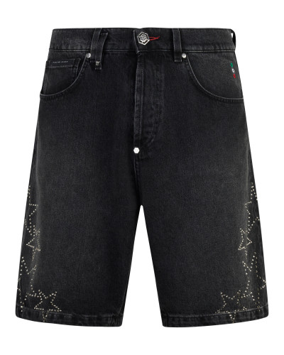 Denim Shorts Stars Strass
