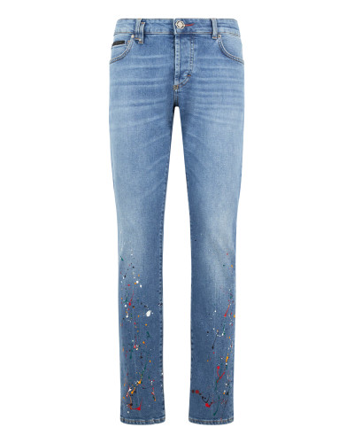 Super Straight Cut Jeans Paint