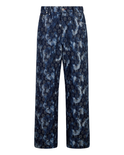 Beach Boy Fit Jeans Jacquard Monogram