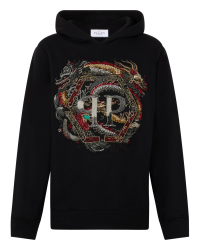 Fleece Hoodie Sweatshirt Dragon