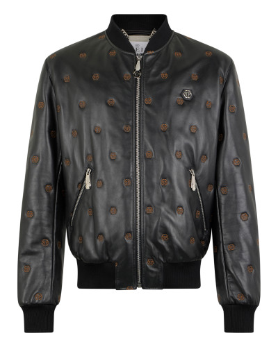 Embroidered Nappa Leather Bomber Monogram Monogram Embroidered Nappa Leather Bomber Monogram Monogram