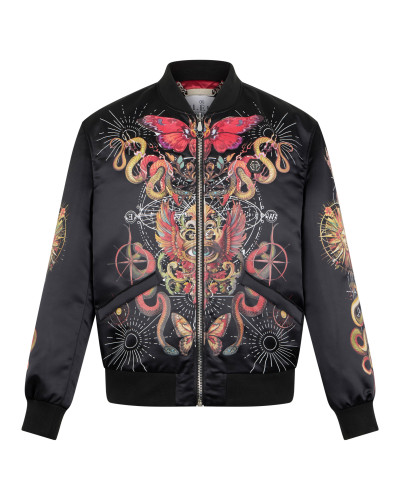 Printed Nylon Bomber Tattoo