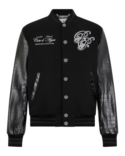 Varsity Bomber Jacket Teddy Racer