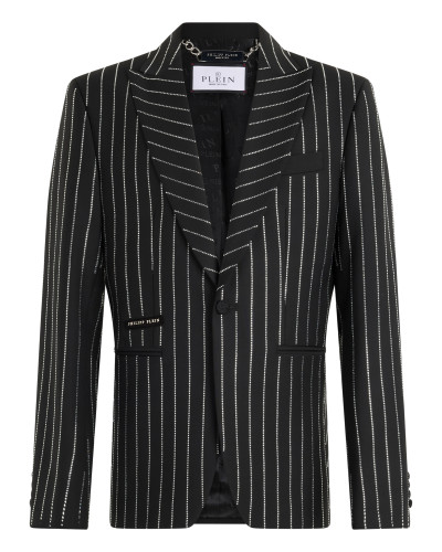 Jacquard Blazer Lord Fit Strass