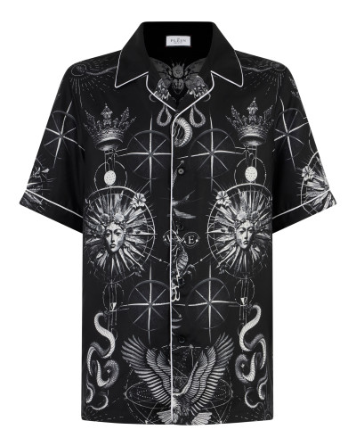 Silk Bowling Shirt All-Over Tattoo Silk Bowling Shirt All-Over Tattoo