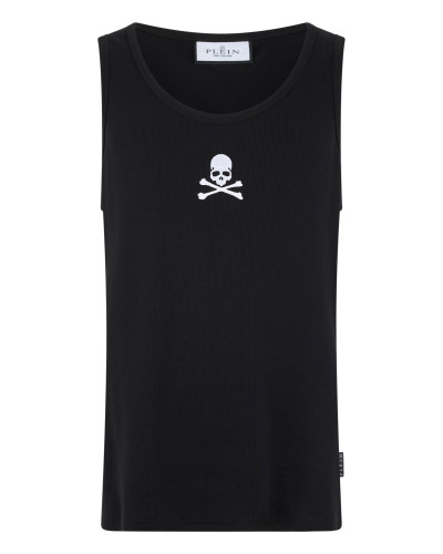 Cotton Tank Top Skull & Bones