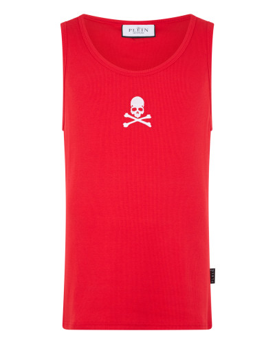 Cotton Tank Top Skull & Bones