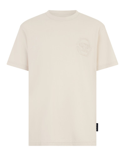 Round Neck T-Shirt Raw Edge Monogram Monogram