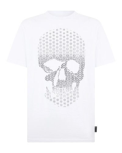 Round Neck T-Shirt Skull Strass Skull Strass