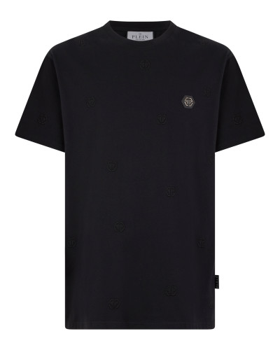 Embroidered Round Neck T-Shirt Monogram Monogram