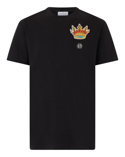 Round Neck T-Shirt Crown Crystals