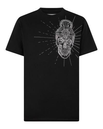 Round Neck T-Shirt Skull Stones