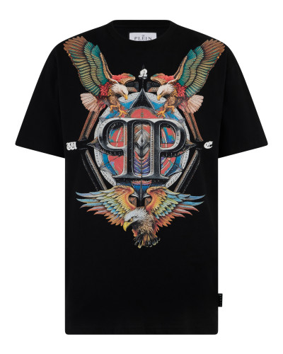 Round Neck T-Shirt Eagle Tattoo