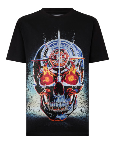 Round Neck T-Shirt Chrome Skull Stones